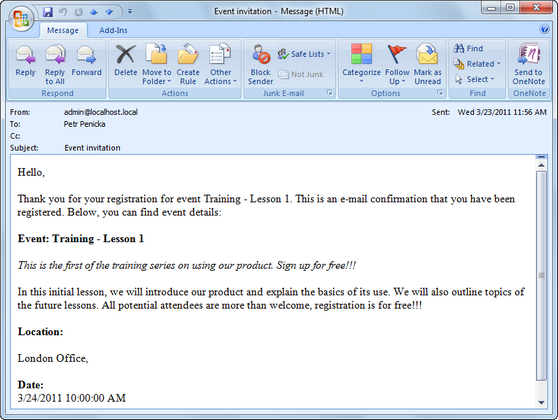 How to write an email of invitation