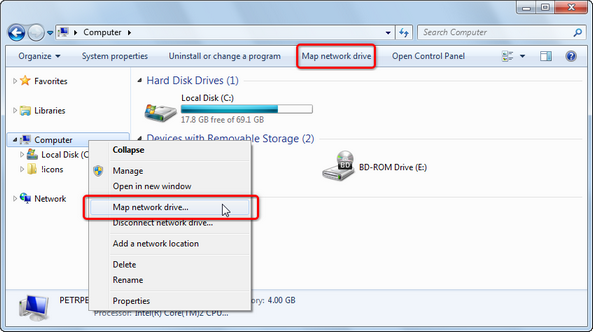 Mapping A Network Drive On Vista
