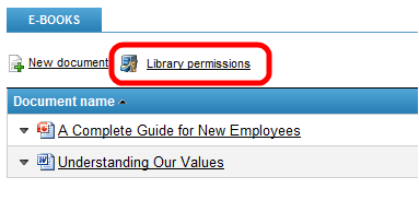 Libary permissions