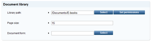 Document library settings