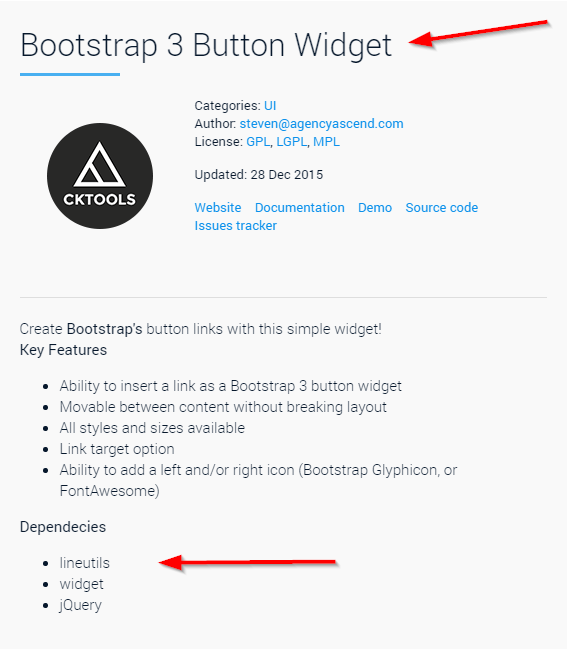 Bootstrap Plugin Info