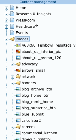 Large bulk imported list of files