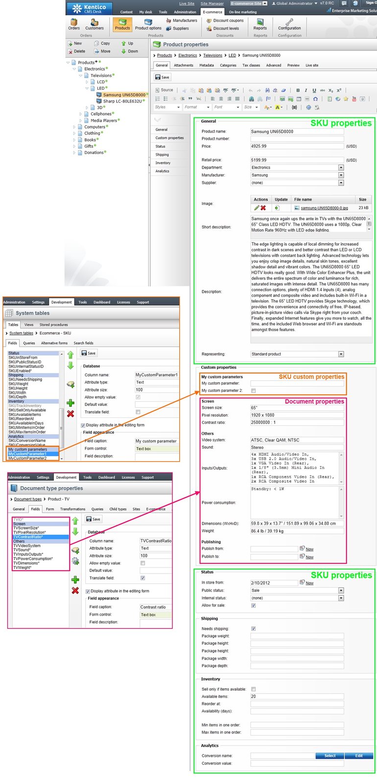 Product properties (click for full size image) Product properties (click for full size image)