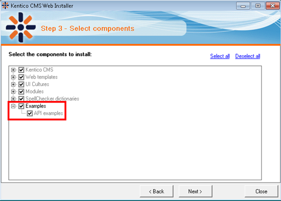 Kentico CMS API examples installation Kentico CMS API examples installation