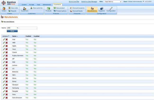 E-commerce in version 6.0