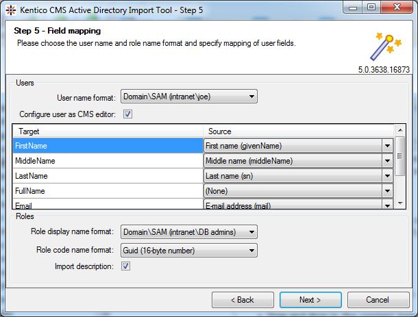 Active Directory Import