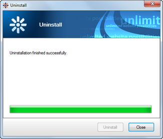 Succesful completion of the uninstallation process