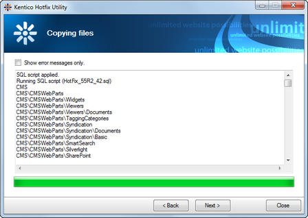 Upgrading/hotfixing process