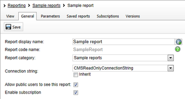 Assigning a connection string to a specific report