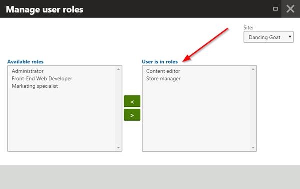 Kentico User Roles