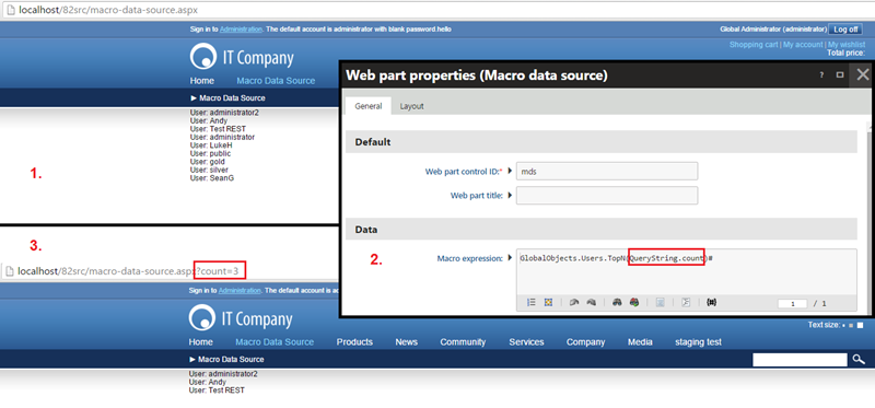 Parameterizing Macro Data Source