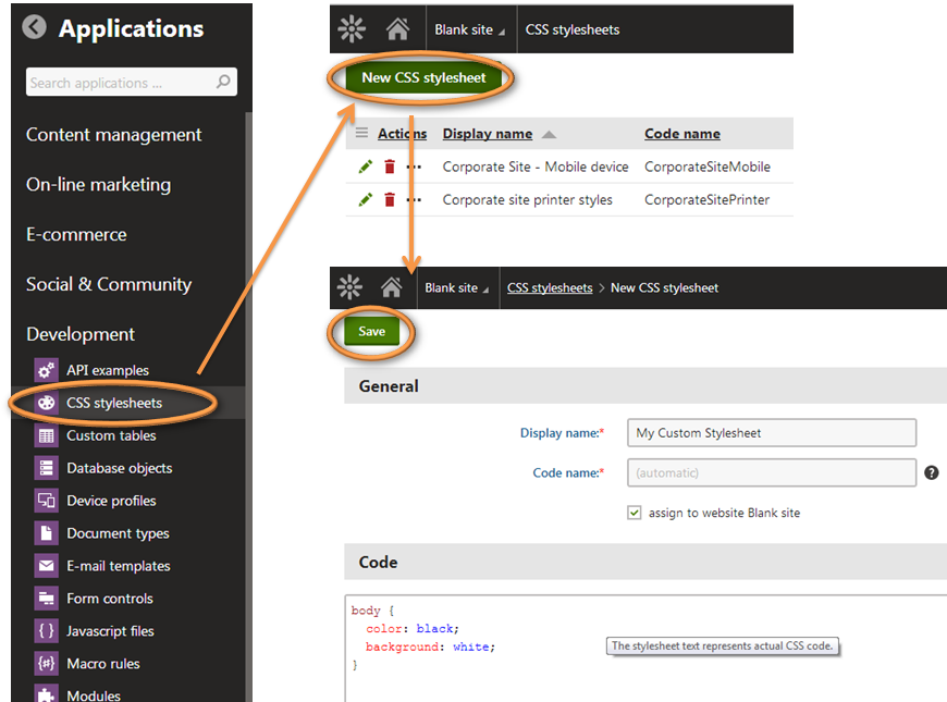 Create CSS stylesheet