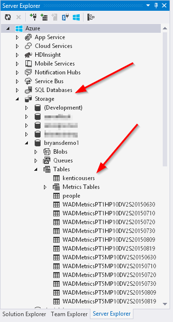 Azure Storage - Tables