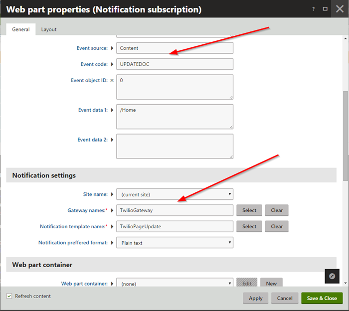 Webpart Configuration