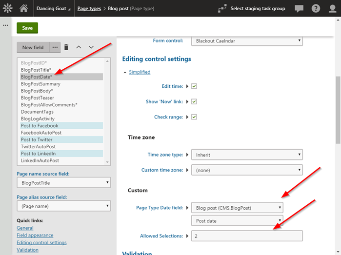 Page Type Config 2