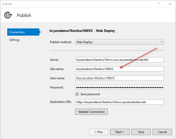 Publish Settings - CMS Nested