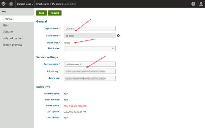 Azure Search Index Geenral