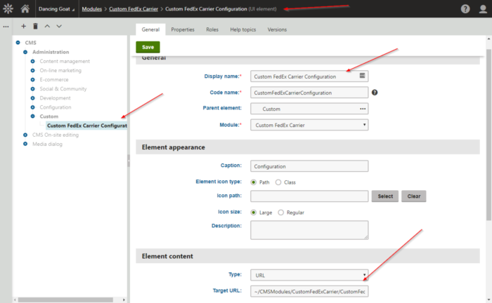 Custom Module UI Elment