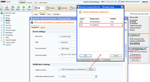 Enabling ICQ notification gateway subscriptions