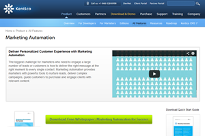 marketing automation feature page