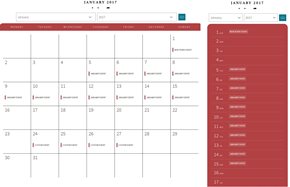 Calendario Responsive Event Calendar preview