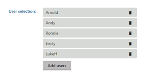 Sortable multiple object selector preview