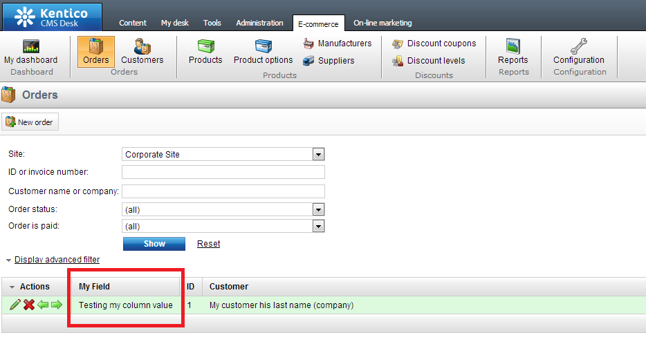 Add A Custom Field To Orders Tab In Kentico 7